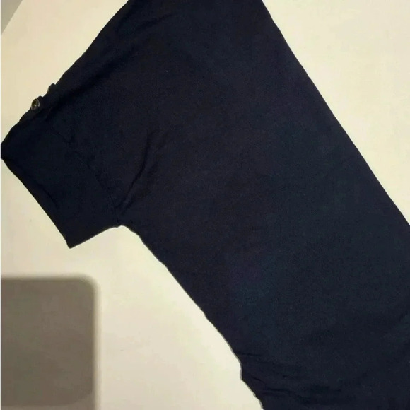 18/20 Lane Bryant Short Sleeve Womens Blue Sweater Round Neck W/Ruched Sides Top - Picture 5 of 7